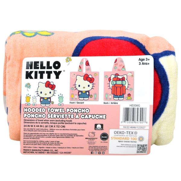 HELLO KITTY TRAVELING PONCHO TOWEL WRAP