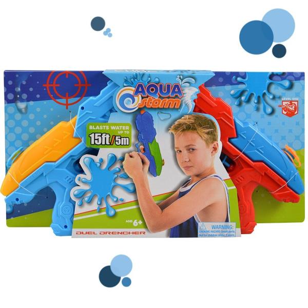 WHOLESALE AQUA STORM DUAL WATER GUN IN OPEN BOX