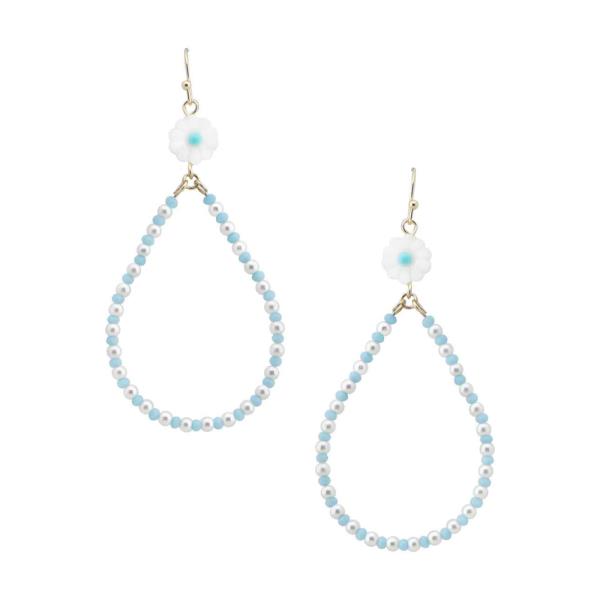 BEAD TEARDROP DANGLE EARRING