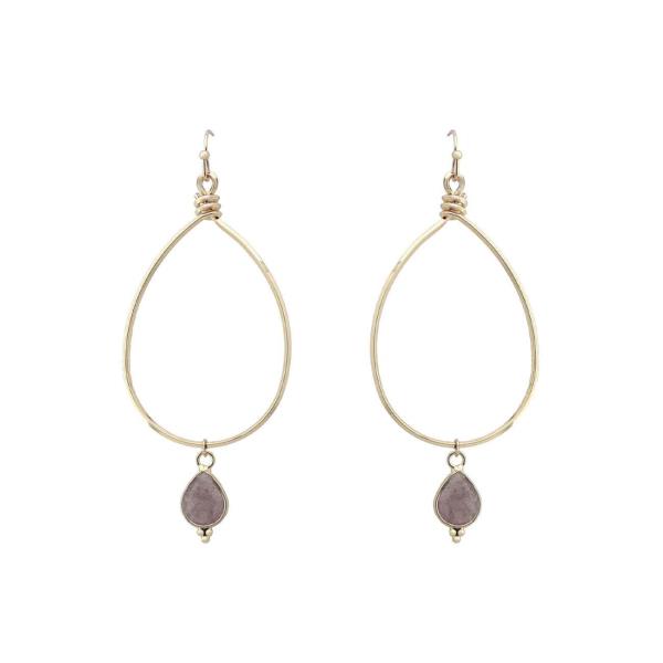BEAD TEARDROP DANGLE EARRING