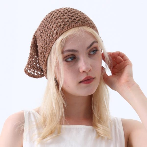 BOHO SEQUIN KNIT CROCHET HEAD WRAP LIGHTWEIGHT SPARKLY KERCHIEF