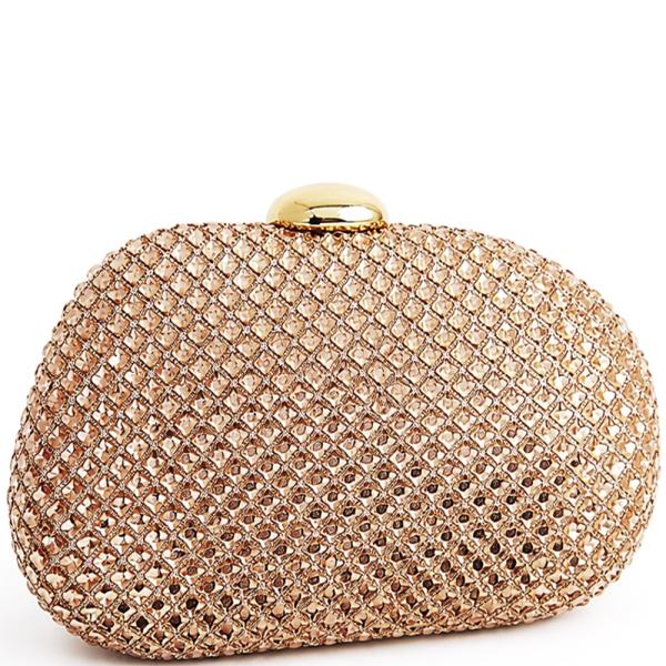 TEXTURED SPARKLING EVENING CLUTCH BAG
