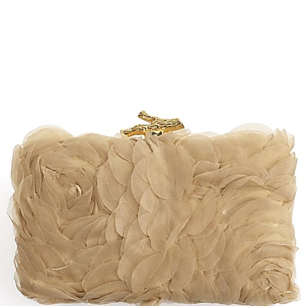 FLORAL TEXTURED DESIGN EVENING CLUTCH BAG