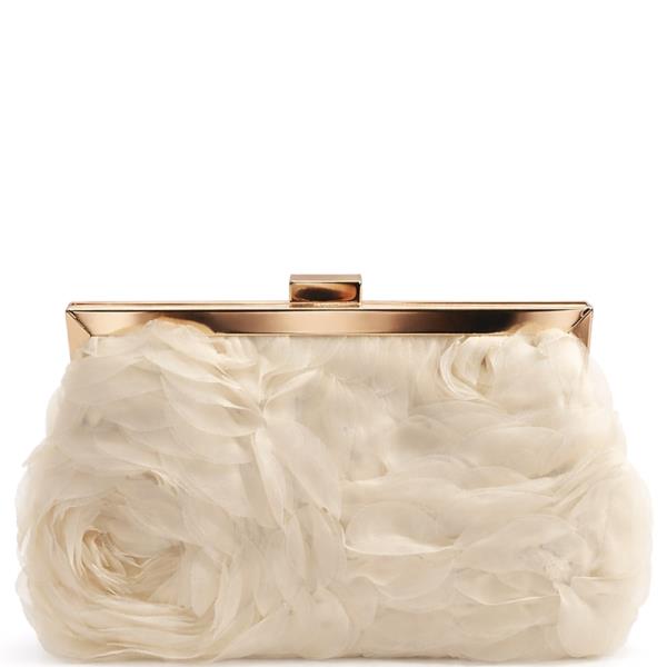 FLORAL TEXTURED DESIGN EVENING CLUTCH BAG