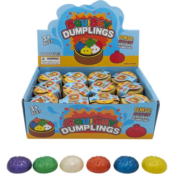 SQUISHY SQUEEZE DUMPLINGS SLOW RISING SQUISHY TOY (24 UNITS)