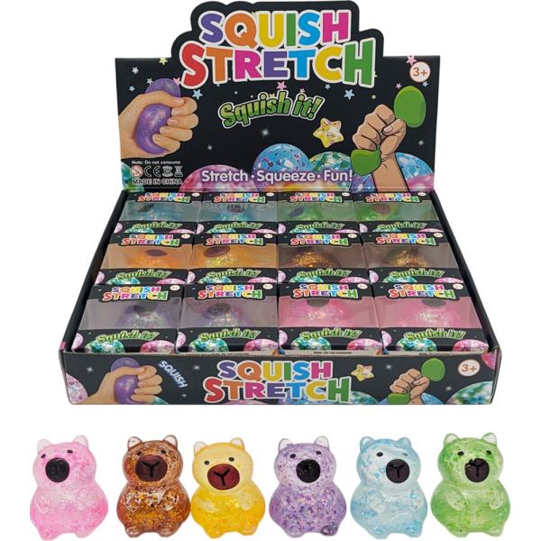 SQUISH STRETCH SQUISHY SQUEEZE SQUEEZE STRETCH TOY BEAR FIGURE (12 UNITS)