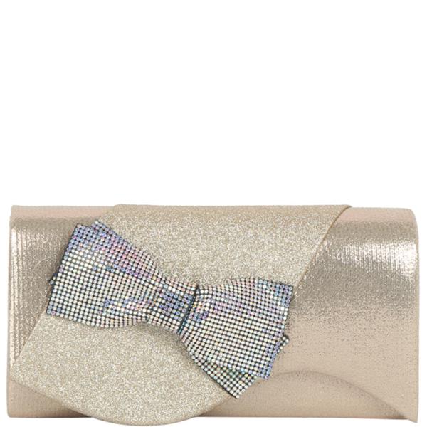 RHINESTONE BOW CLUTCH BAG