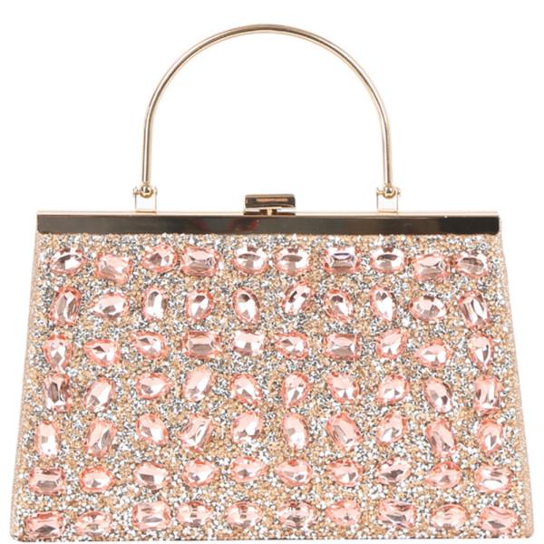 RHINESTONE TOP HANGLE EVENING BAG