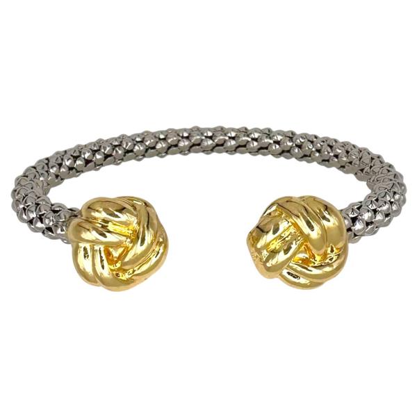TWO TONE POPCORN KNOT BRACELET