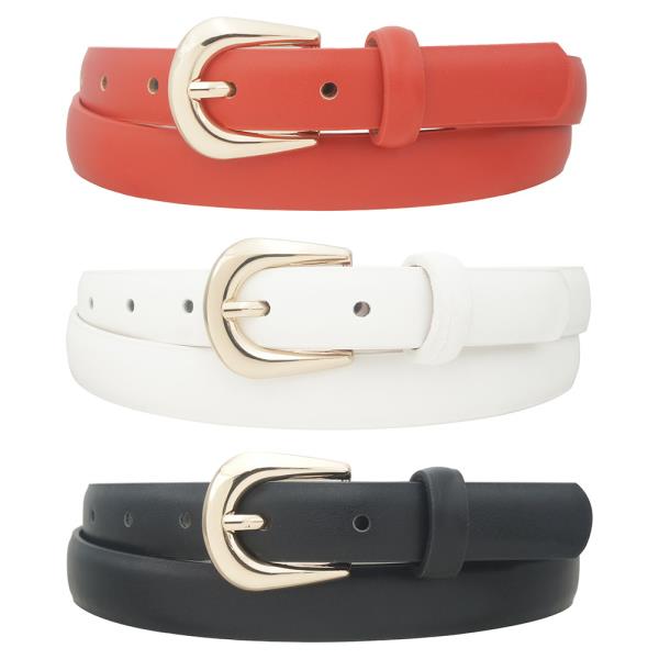 FLAT MINI U BUCKLE TRIO BELT (WITH PUFF)