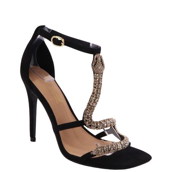 JEWEL SNAKE STRAPPY SANDAL HEEL