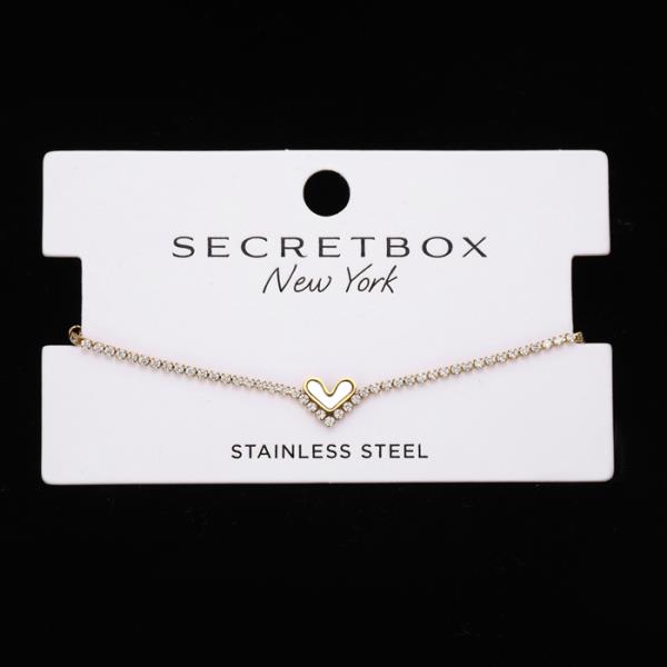 SECRET BOX STAINLESS STEEL HEART SHELL ADJISTIBLE BRACELET