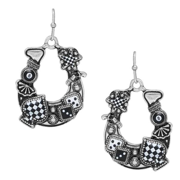 WESTERN HORSESHOE PRINT EARRING