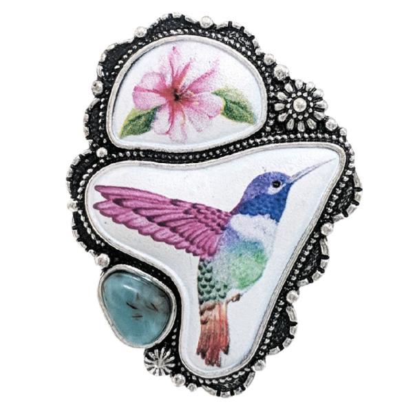 HUMMINGBIRD STONE RING