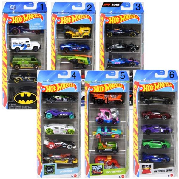 Wholesale Mattel DP Hot Wheels 5 Pack Assorted