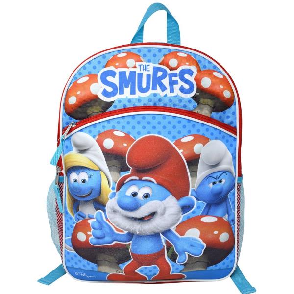 Wholesale Smurfs 16 Backpack with 1 front pocket