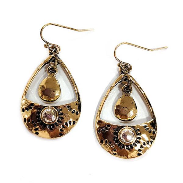 WESTERN TEARDROP DANGLE EARRING