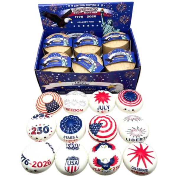 CLOSEOUT USA American Patriotic Squishy Squeeze Ball Toy (12 Units)
