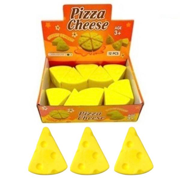 CHEESE SQUISHY SQUEEZE TOY (12 UNITS)