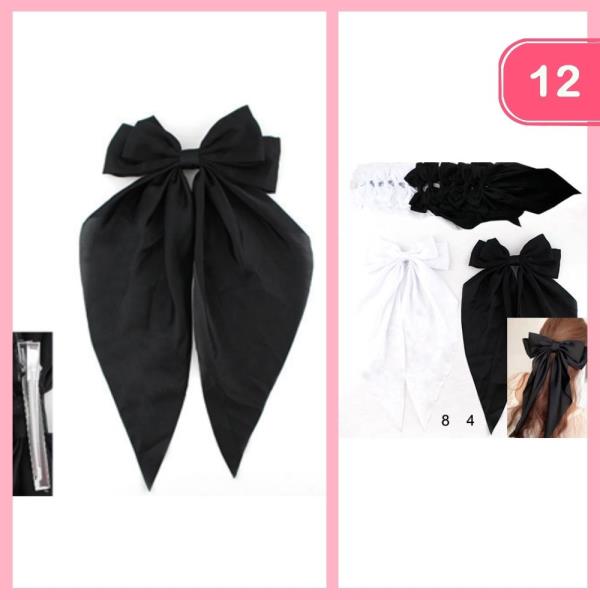 LONG TAIL HAIR BOW (12 UNITS)