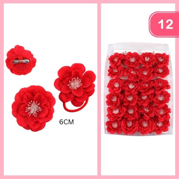 FLOWER HAIR TIE (12 UNITS)