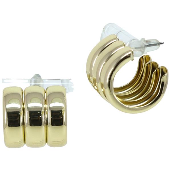 METAL PUFFY HOOP EARRING