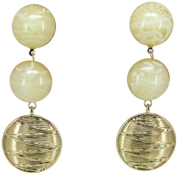 PEARL DISC DANGLE EARRING