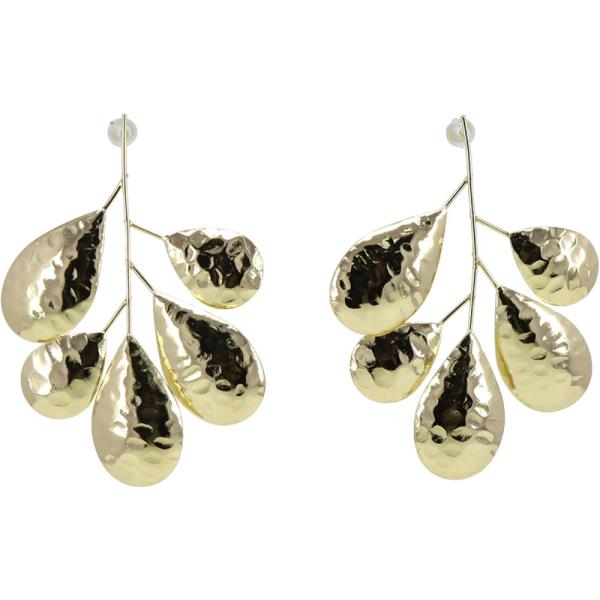 METAL LEAF DANGLE EARRING