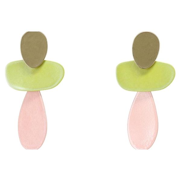 RESIN OVAL DANGLE EARRING