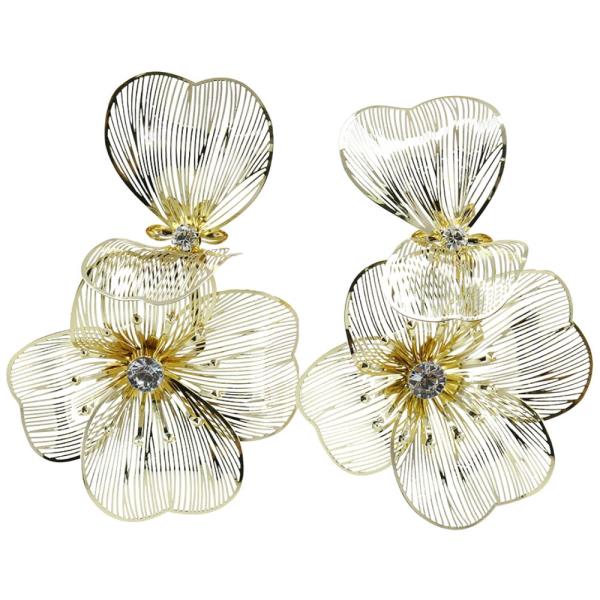 FLOWER STUD STATEMENT EARRING