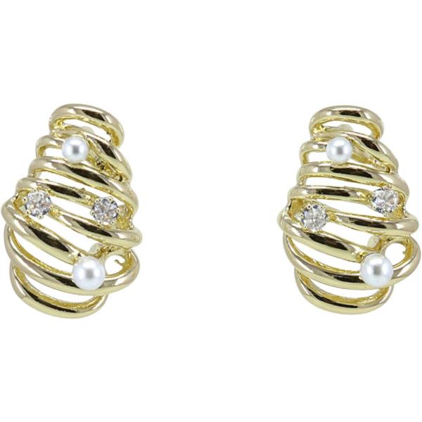 METAL PUFFY HOOP EARRING
