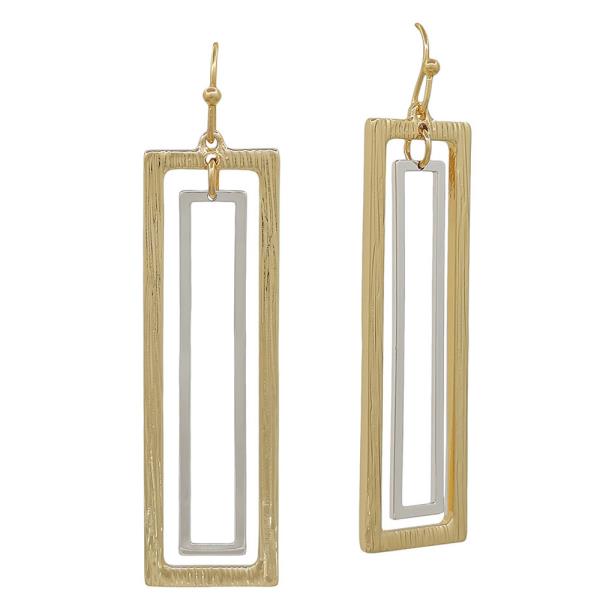 DOUBLE RECTANGULAR METAL FISH HOOK ER