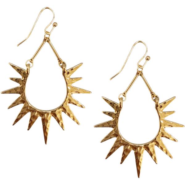 SUNBURST TEARDROP DANGLE EARRING