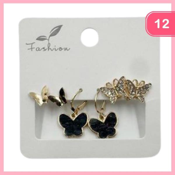 BUTTERFLYT POST EARRINGS (12 UNITS)