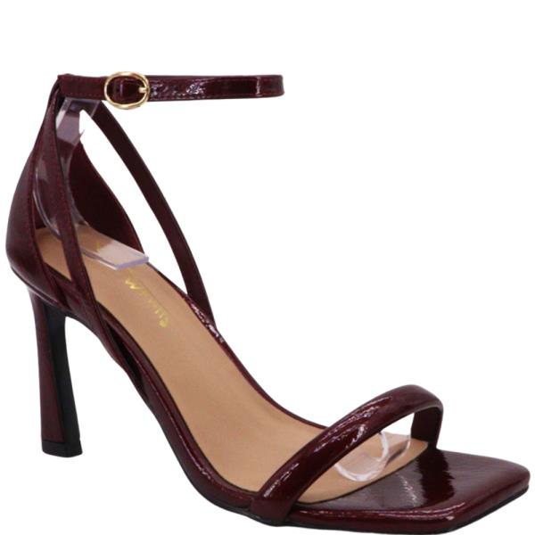 ONE BAND SQUARE TOE ANKLE STRAP HEEL