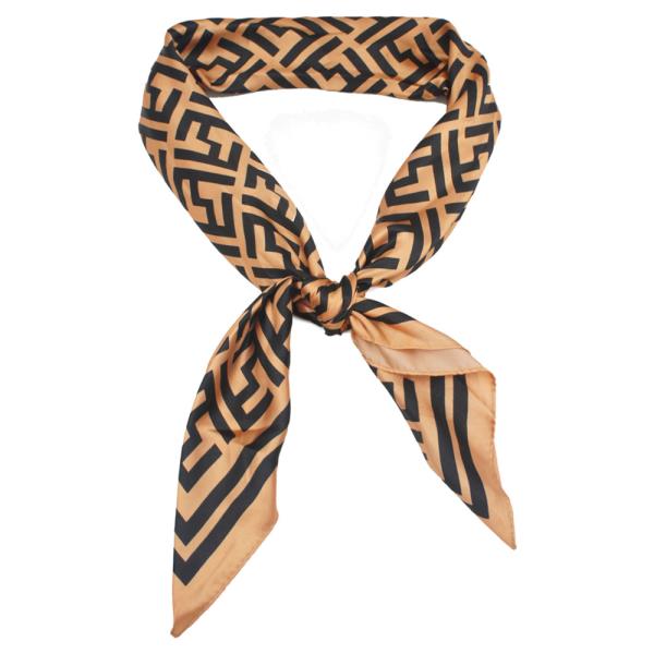 GEOMETRIC GRECA PATTERN SCARF