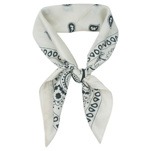 BORDERED PAISLEY BANDANA PRINT SCARF