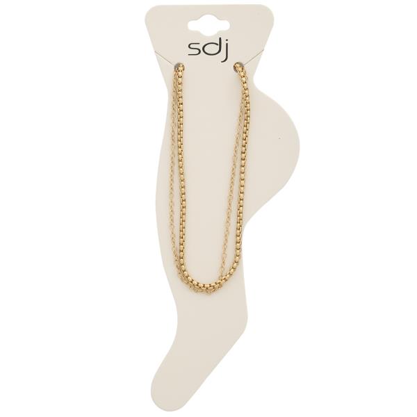 SDJ DOUBLE LAYER CHAIN LINK ANKLET