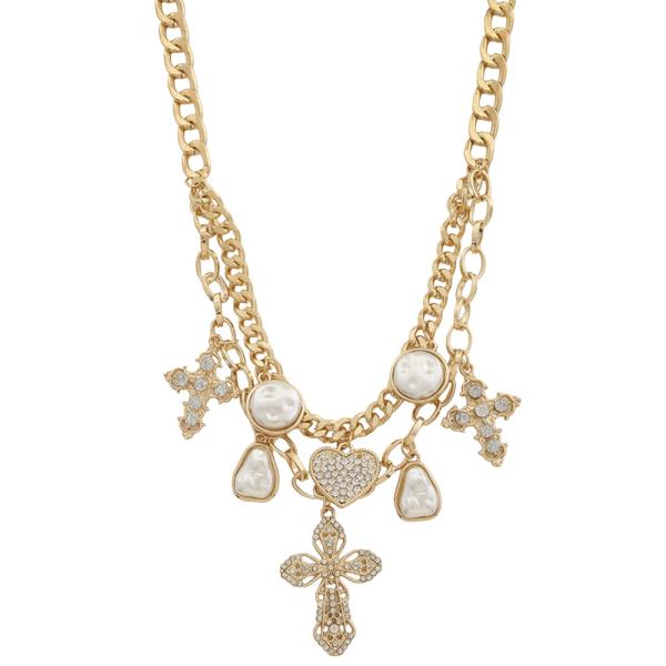 SDJ MULTI LAYER CHARM NECKLACE