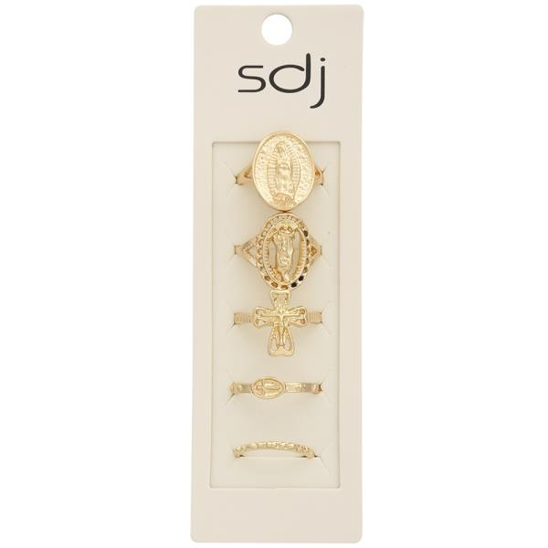 SDJ FAITH MULTI RING SET