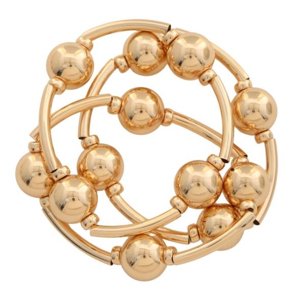METAL BEAD STERTCH BRACELET SET
