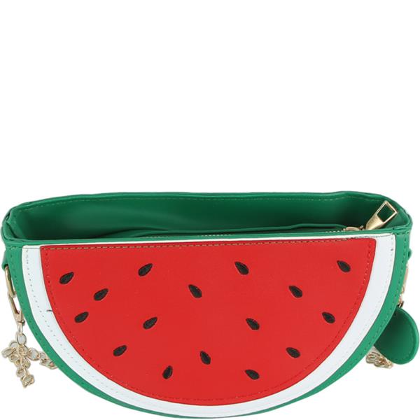 WATERMELON HALF MOON CROSSBODY BAG