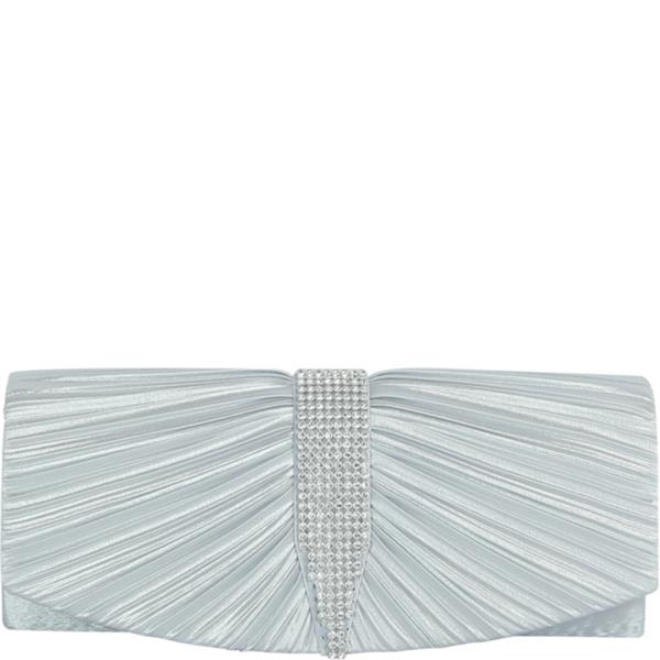 RUCHED PLEATED CLUTCH EVENING BAG