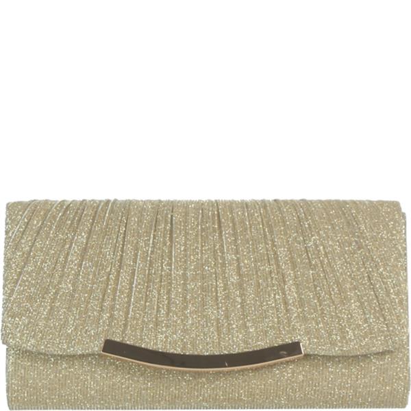 GLITTER FLAP CLUTCH EVENING BAG
