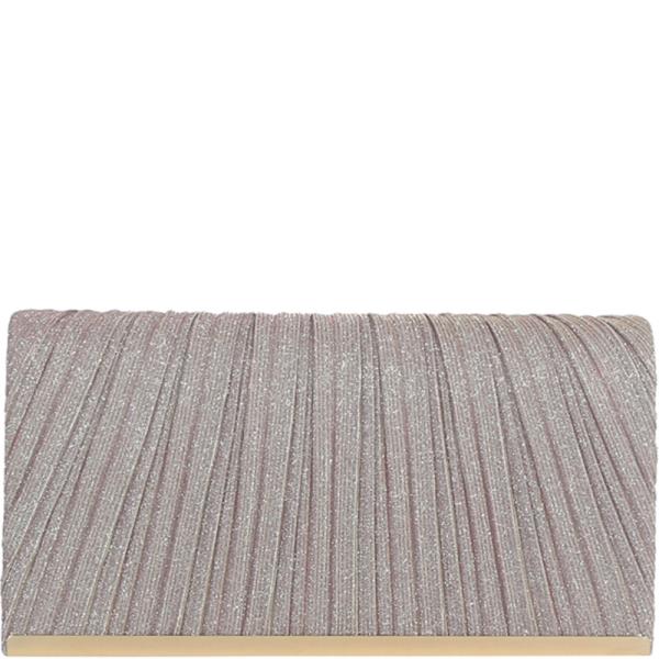 PLEATED GLITTER ENVELOPE CLUTCH EVENING BAG