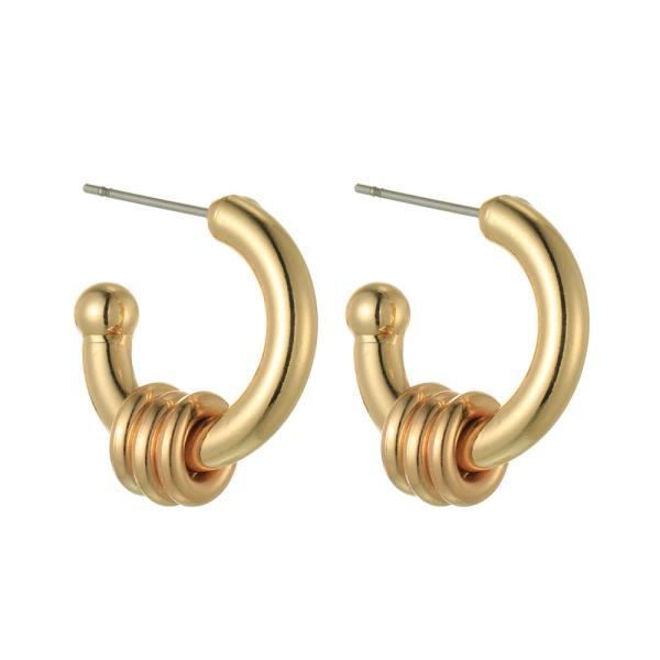 RING POST HOOP EARRING