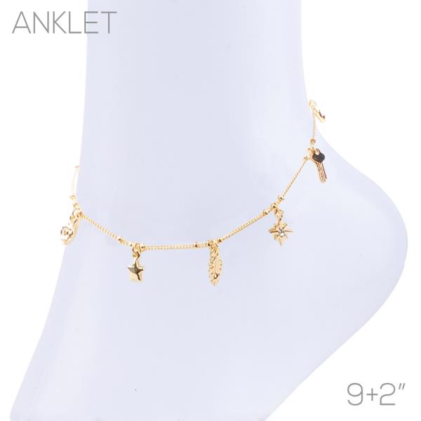 SUNBURST KEY MULTI ANKLET