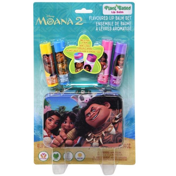 MOANA 4PK LIP BALM WITH TIN CARD