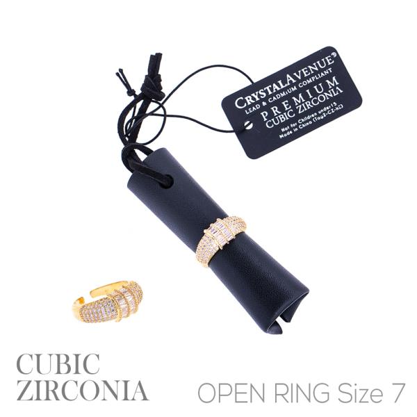 CZ TRAPEZOID CENTER RING