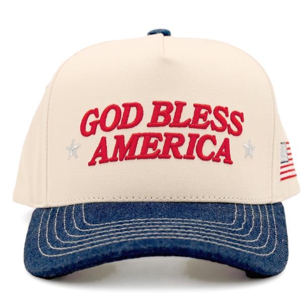 CC GOD BLESS AMERICA TRUCKER HAT